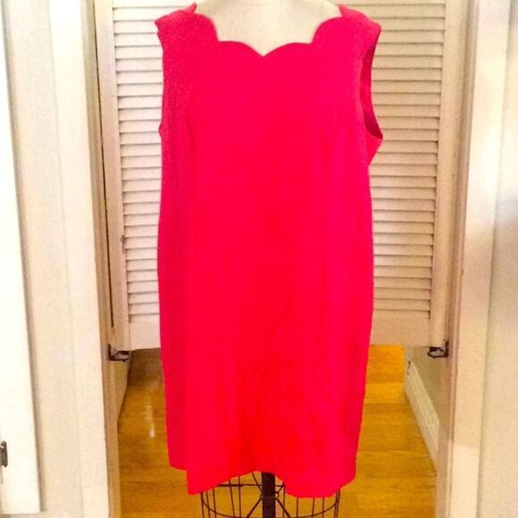 Talbots Woman Petite Stretch ScallopNeck dress 20P - Picture 1 of 17